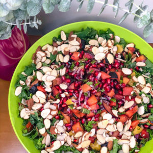 Pomegranate Plum Crunch Salad