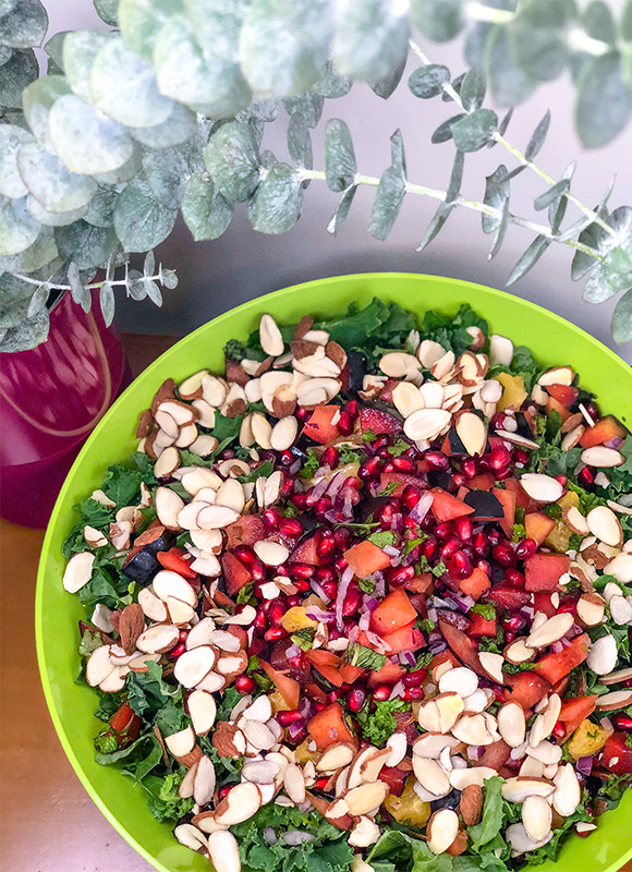 Pomegranate Plum Crunch Salad