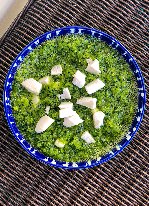 Refreshing Fizzy Probiotic Green Gazpacho